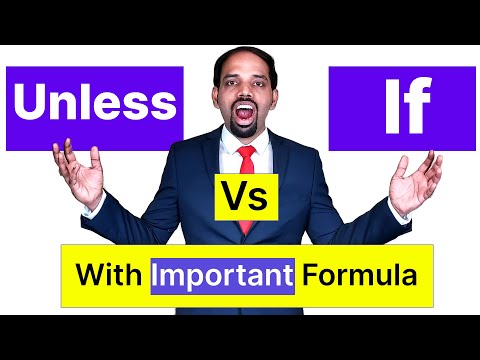 Unless Vs If | Key Differences | English Valimai