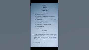 B.ED 2nd semester #question   #paper |Teaching of social science paper-IX-A (iv)| Regular and ICDEOL
