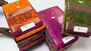 Fancy soft silk handloom sarees | pochampally border | free shipping | varnaa sirumugai screenshot 5