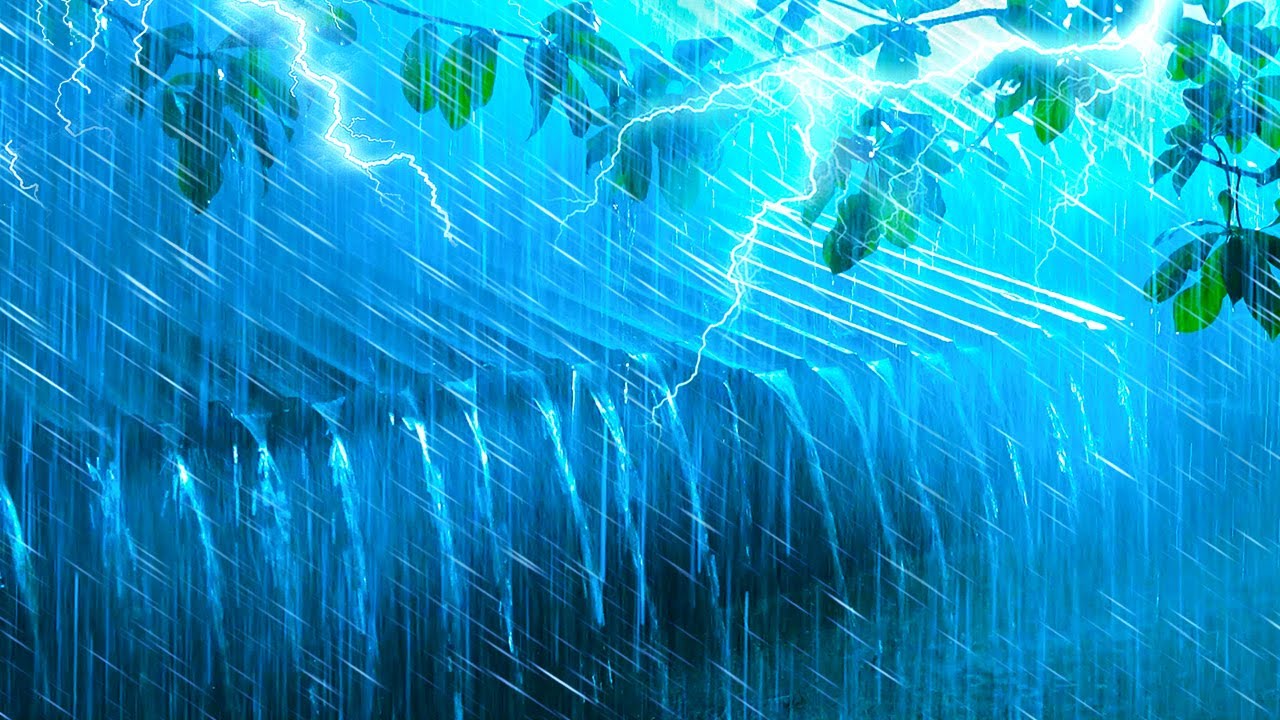 Beat Insomnia to Sleep Well with Torrential Rain, Insect Sounds and Rolling Thunder on a Metal Roof