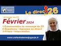 Message  du 25 fvrier 2024 direct le lundi 26 fvrier  avec sr emmanuel de medjugorje