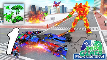 Flying Dragon Transport Truck Transform Robot Game Gameplay #1 All Levels (Android, IOS)
