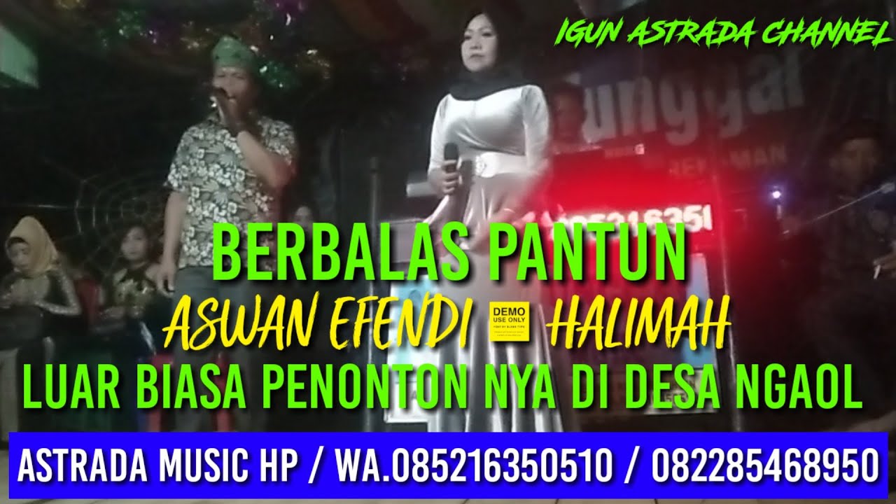 LAGU JAMBI ~BERBALAS PANTUN~HALIMAH&ASWAN~SEMUA PENONTON TERHARU- Official Video Music Igun Astrada