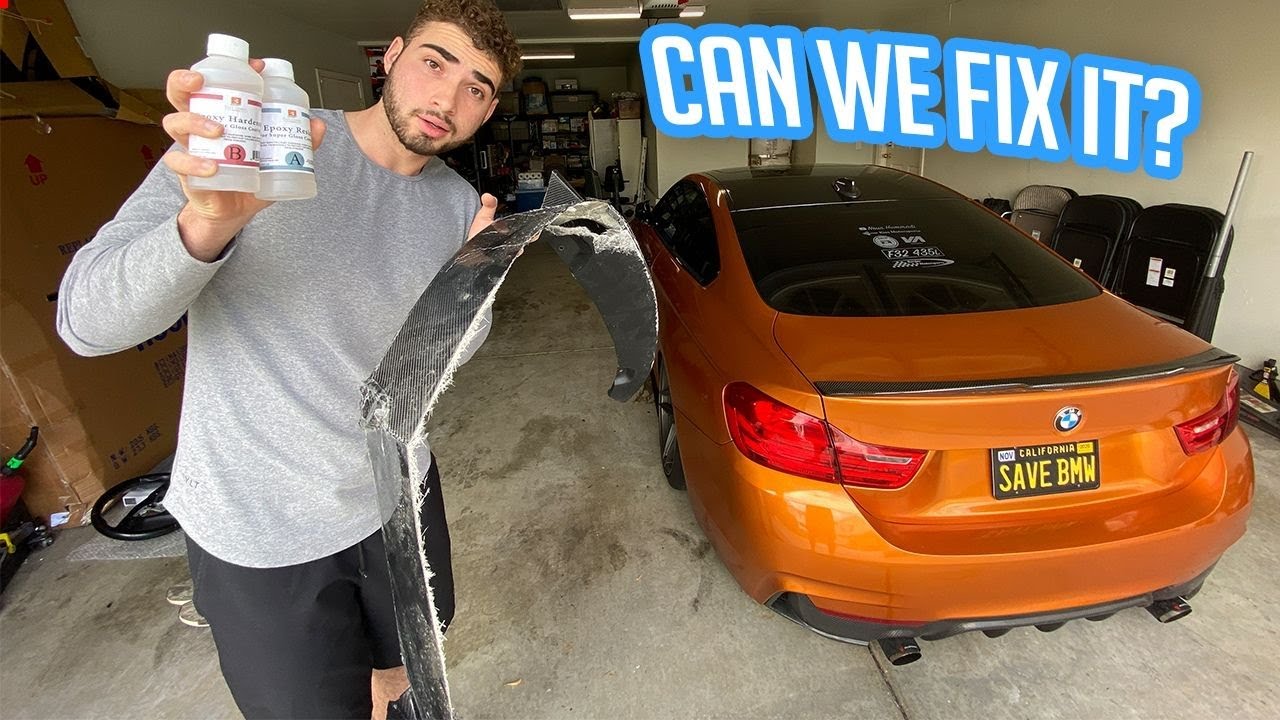 REPAIRING MY DAMAGED CARBON FIBER WITH RESIN! YouTube