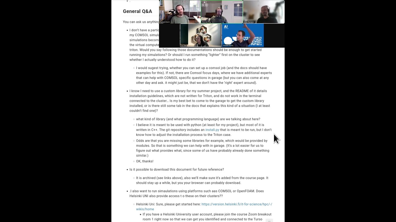 3.4 General Q&A and day 3 and workshop wrap-up - HPC/SciComp Kickstart summer 2025