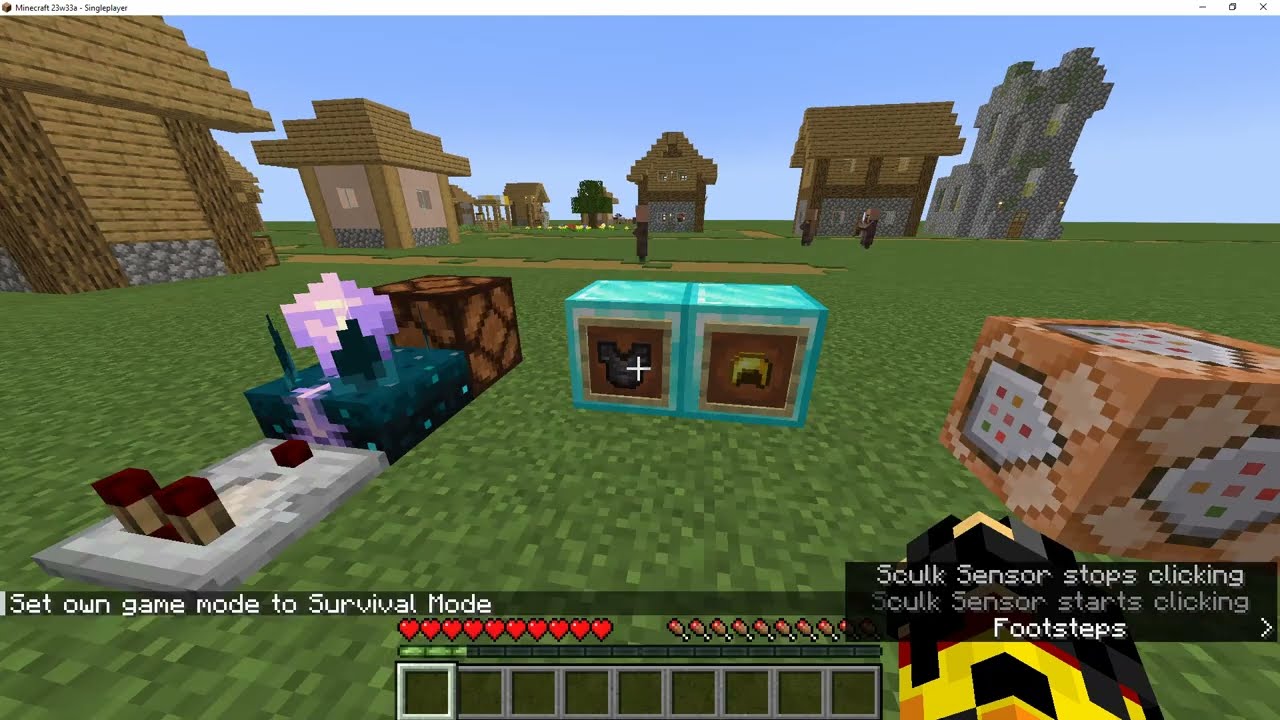 All new gameplay features in 23w33a