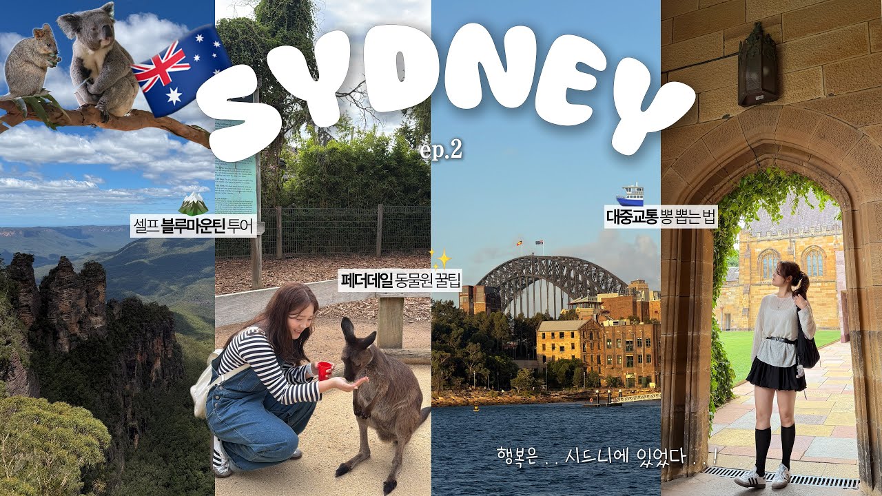 🇦🇺 낭만.귀여움.멋짐.예쁨 다하는 시드니 여행 정복기🔥 | 투어없이 블루마운틴&페더데일 다녀오기🐨 마지막날까지 야무지게 뽕 뽑는시드니 여행 코스🌟