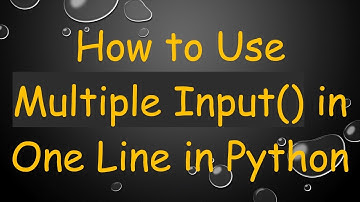 How to Use Multiple Input() in One Line in Python