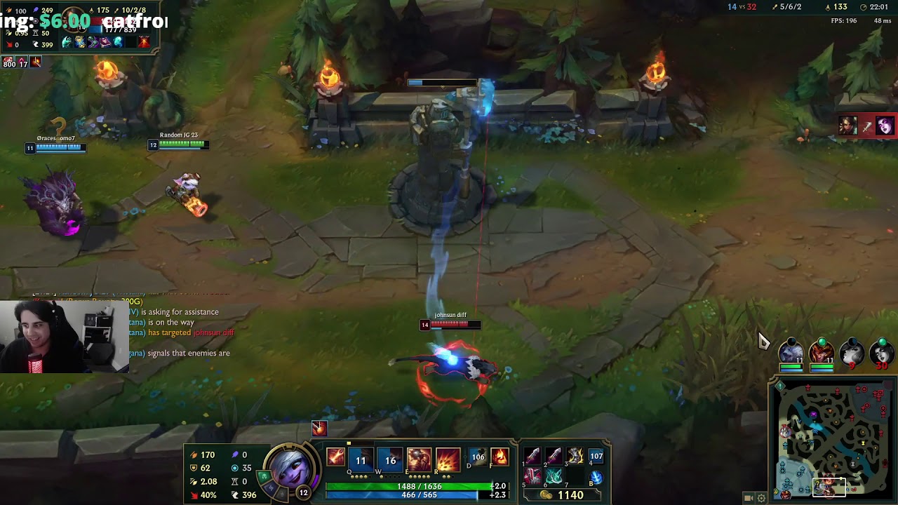 IWillDominate gets Hit by a Nidalee Spear!