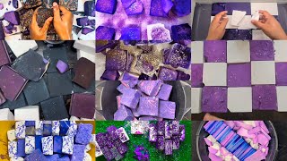 Deep dyed purple gymchalk crushing ASMR by various creators : 30 min of crispy,soft edit compilation screenshot 1