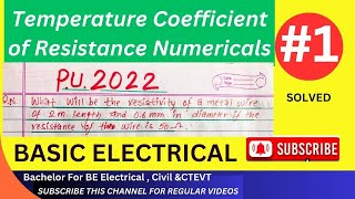 temperature coefficient of resistance| Basic electrical engineering solved numericals.