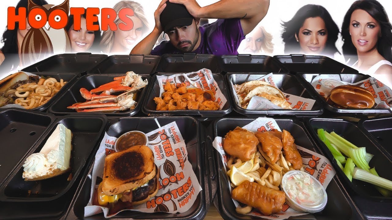 100 Worth of Hooters Challenge 10,000 Calories! YouTube