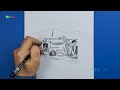 How to Draw a Tractor Step by Step | Easy Tractor Sketch Tutorial | SSM Art