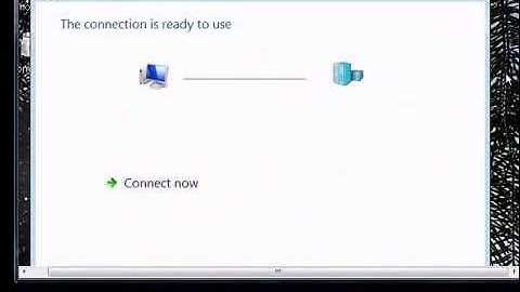 Create a Windows PPTP VPN connection in Windows 7