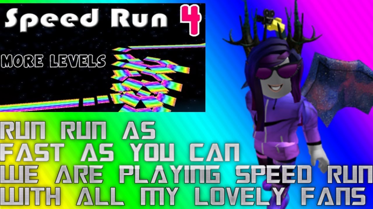SPEED RUN 4 WITH FANS AND UN-BOXING FAN MAIL?!?!? ROBLOX