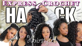 🌸💖Baddie QUICK, & Easy Express Crochet Braid Styles On Fine Type 4 Natural Hair #Hairstyles