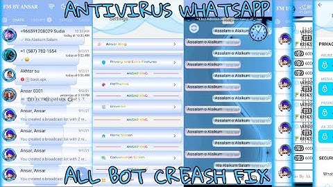 FMWHATSAPP IMMUNE LATEST| TOP ANTIVIRUS WHATSAPP ALL BOT FIX NO ERROR NO CREASH| @MhrIkram