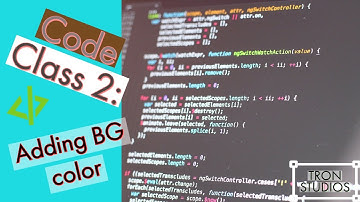 Coding Tutorial | HTML/CSS | Part-1 adding Background Color to Elements | Code Class | TRON STUDIOS