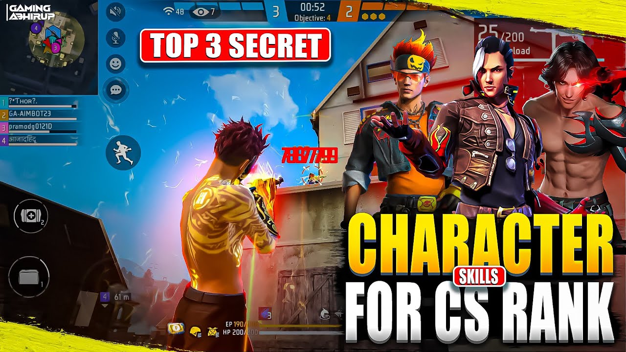 NEW SEASON - SECRET ( CS-RANK ) CHARACTER SKILL COMBINATION 🚀 || BEST ...