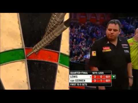 PDC World Darts Championships 2013 Quarter Finals van Gerwen VS Lewis