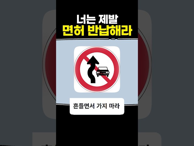 너는 제발 면허 반납해라