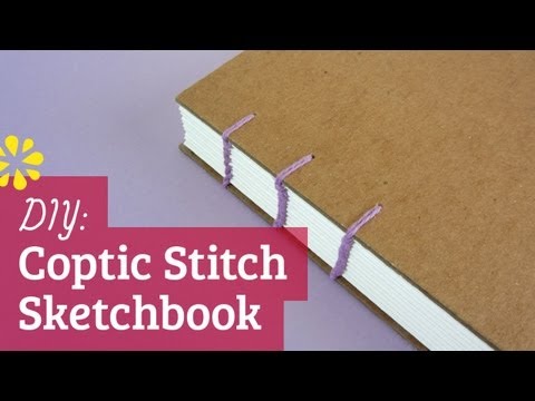 How To Make A Sketchbook | DIY Coptic Stitch Bookbinding Tutorial | Sea Lemon