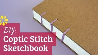 How to Make a Sketchbook | DIY Coptic Stitch Bookbinding Tutorial | Sea Lemon