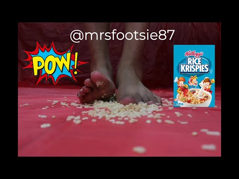 Feet Crushing Rice Krispy Cereal #ASMR