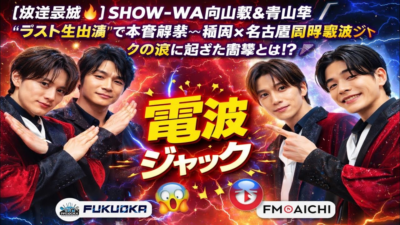 【放送震撼🔥】SHOW-WA向山毅＆青山隼“ラスト生出演”で本音解禁…福岡×名古屋同時電波ジャックの夜に起きた衝撃とは⁉️🎙️✨