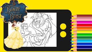 COLOURING DISNEY BEAUTY AND THE BEAST | PRINCESS BELLE | COLOURING PAGES