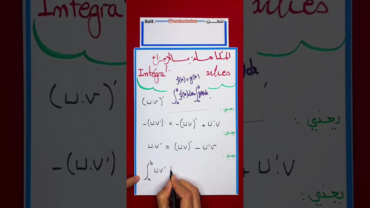 لايف  64  : حساب التكامل || Calcul d'intégrale || Intégration par parties المكاملة بالأجزاء