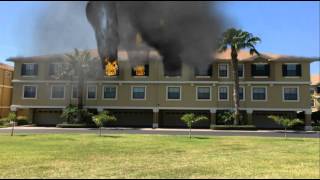 3-Story Multi-Family Residential Townhouse Row Fire Simulation