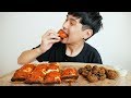 Detroit-Style Pizza & Fried Mushrooms - MUKBANG