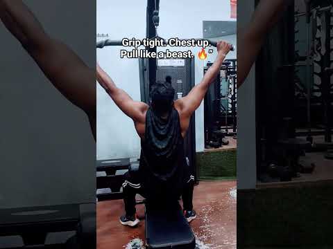 Pull like a beast🔥 back workout l gym motivation status #ytshorts #viral #youtubeshorts