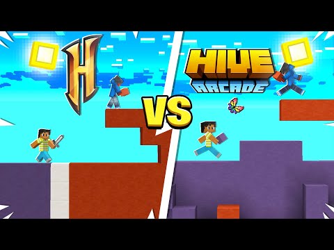 The Hive Arcade Games VS Hypixel (The Bridge Bedrock vs java)
