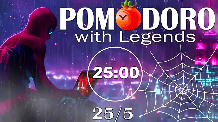 Study with me Pomodoro 25 5 Timer 2 hour study with me SPIDERMAN - Relaxing night LOFI music