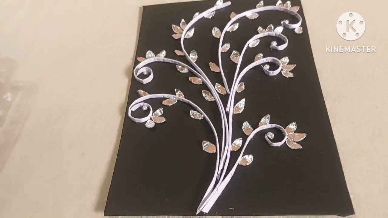 Unique wall decor made from material available at home | Home decor made from aluminum foil 