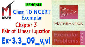 Chapter 3 Pair of Linear Equations in Two Variables Ex 3.3 Q9_v,vi Class 10 Math NCERT Exemplar