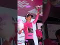 Jonas Vingegaard pulls on the pink jersey for the first time 😍 Pink suits you, Jonas! 💕