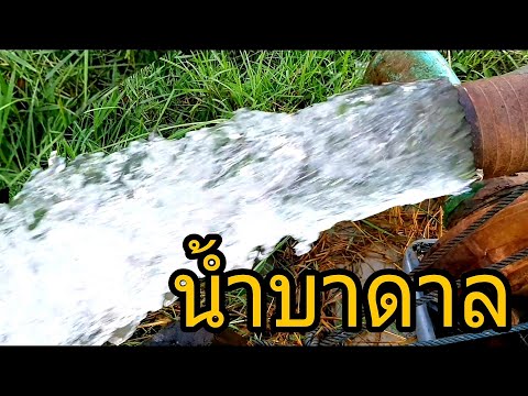 สูบน้ำบาดาลเข้านา ปั๊มหอยโข่ง เดินเครื่องเบาๆ น้ำบาดาลออกดีมาก EP.2