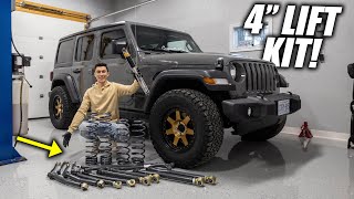 Installing a 4' Lift Kit on My New Wrangler *HUGE*