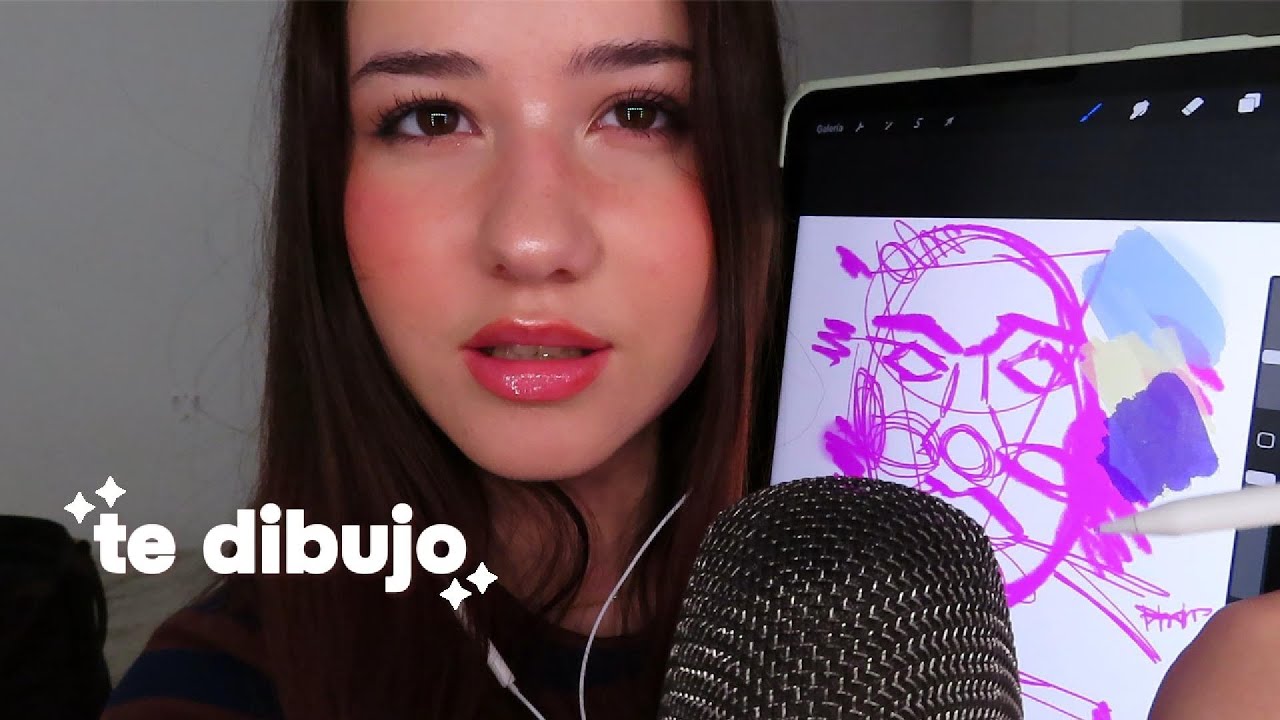 asmr te dibujo para un trabajo de clase 💓