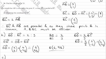 Vectors Exam Questions - A Level Maths - Edexcel Pure Year 1 - Q14 (level 3)