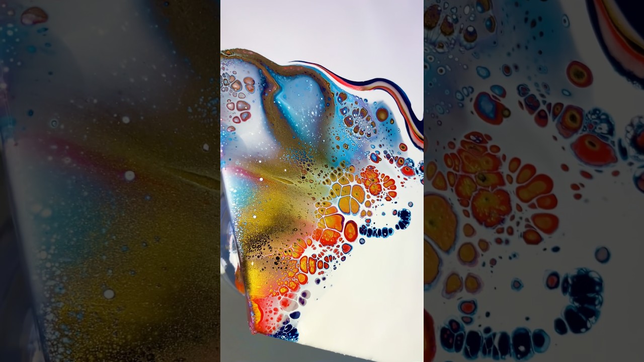 Acrylic Pouring Dutch Pour/Recipe in full video(178) #fluidart #dutchpour #shorts