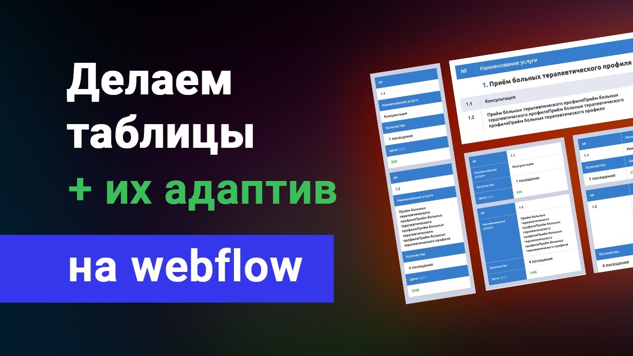 Делаем таблицы в вебфлоу правильно, с плавающей шапкой и нормальным ...