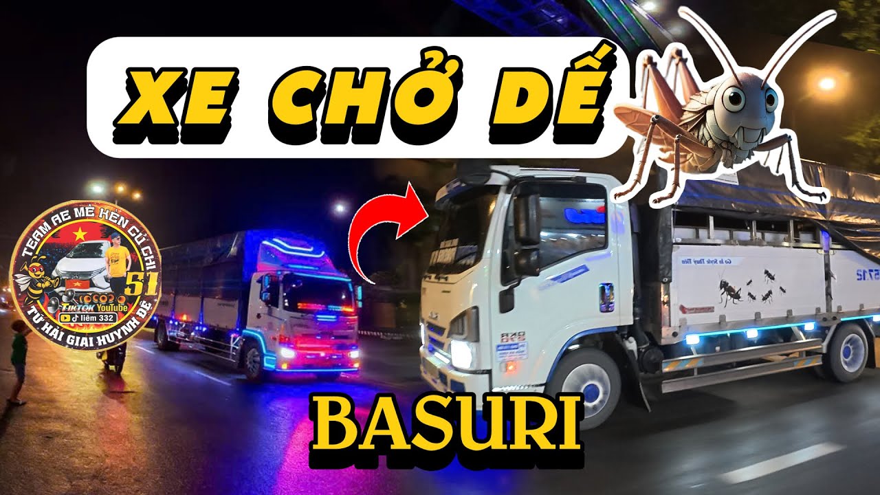 Săn Kèn Xe Tải Gặp IDOL Chở Dế  Có Basuri...Rượt Theo Luôn