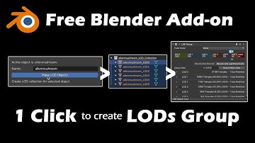1 Click to create LODs Group | Free Blender Add on