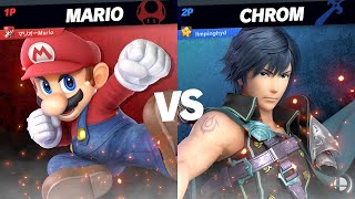 Super Smash Bros Ultimate MarioRyu (Mario) Vs limpinghyd (Chrom)