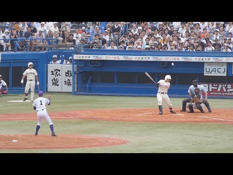 [4回裏 清宮選手 第3打席 2ベース] 早稲田実 - 日本学園 2017年7月25日(火)第99回全国高校野球選手権西東京大会[準々決勝]