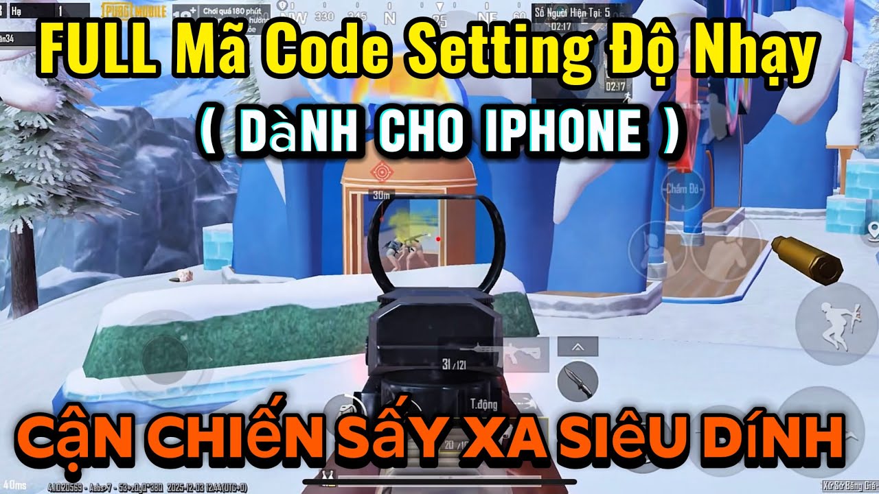 PUBG Mobile | FULL MÃ CODE SETTING ĐỘ NHẠY CẬN CHIẾN SẤY XA SIÊU DÍNH ( Dành Cho IPhone )